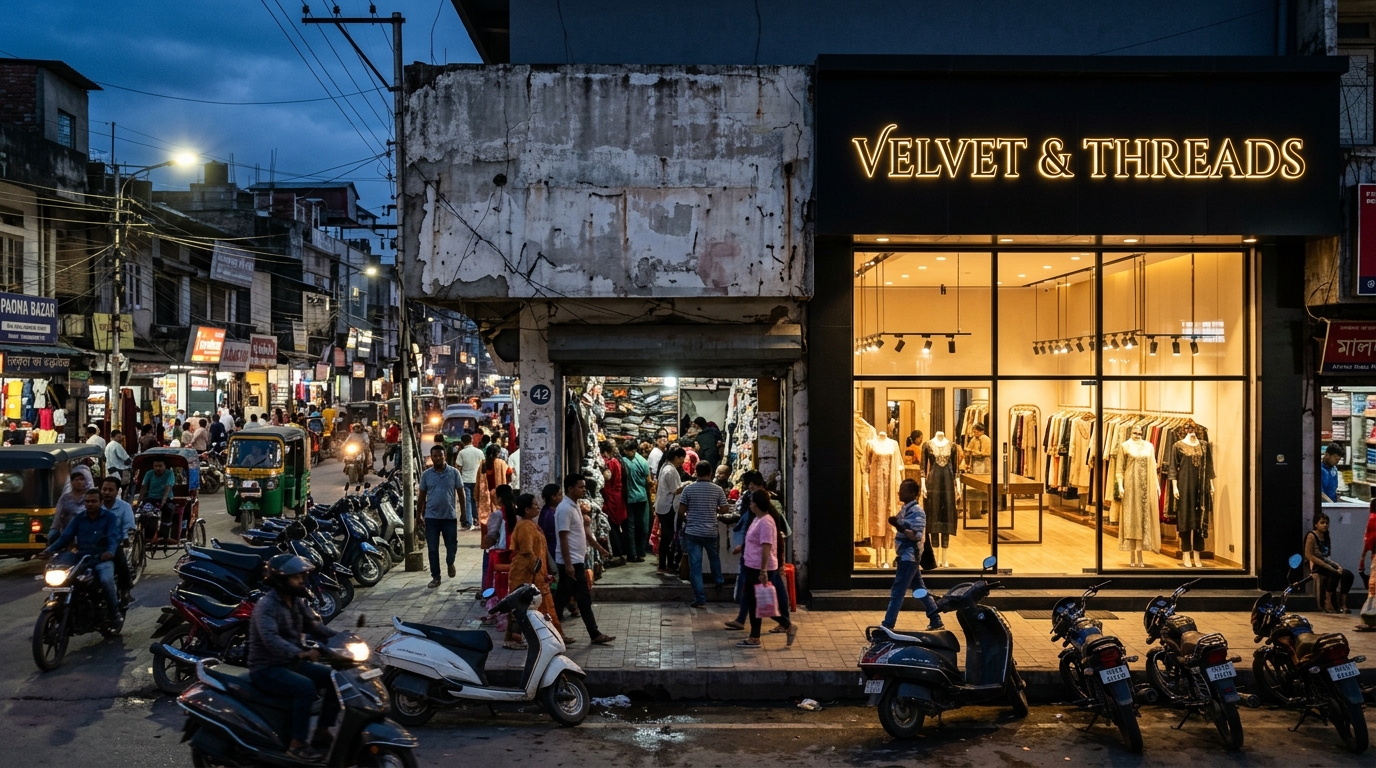 Paona Bazar Imphal commercial market street photography