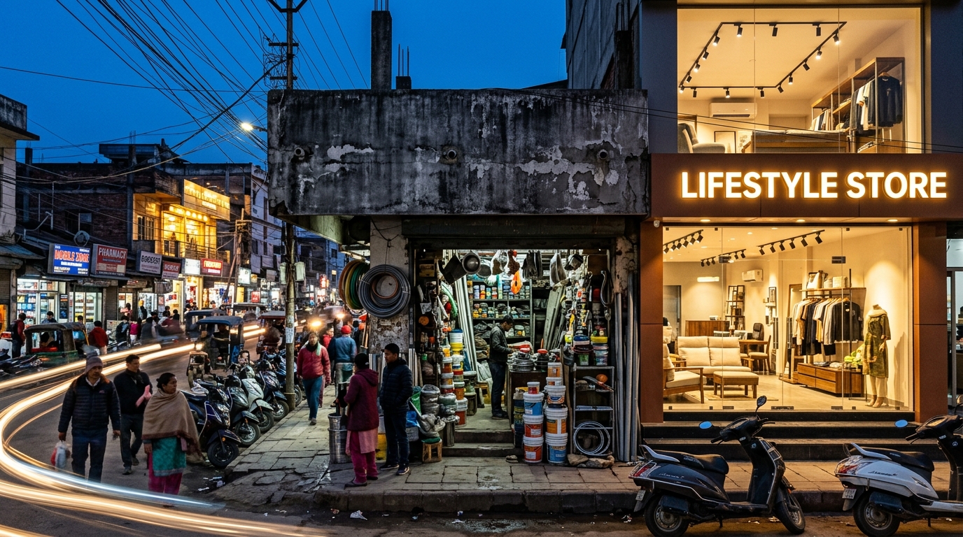 Thangal Bazar Imphal commercial market street photography