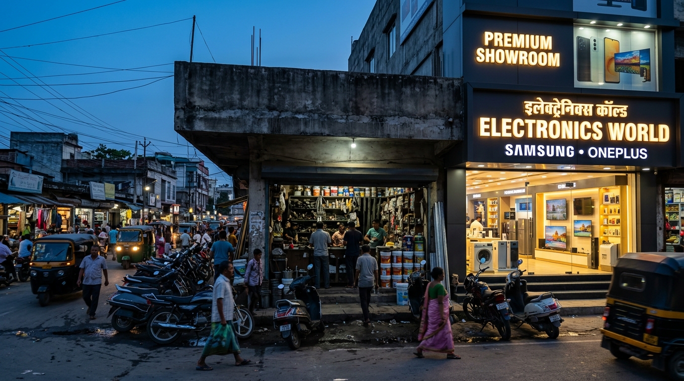 Thangal Bazar Imphal commercial market street photography