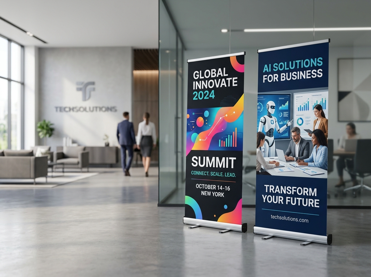 Roll-Up Standees, Displays & Vehicle Wraps